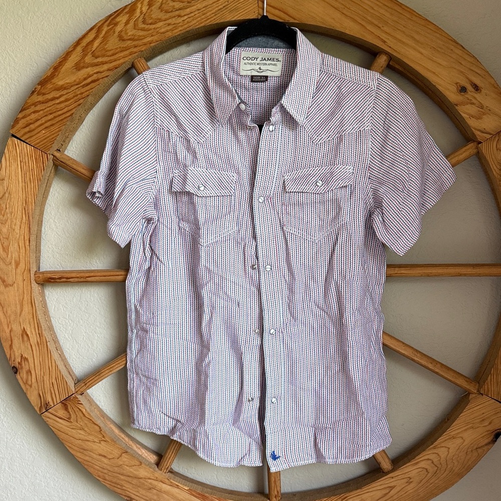 Cody James Boys' Short-Sleeve Red Check Button-Down Shirt